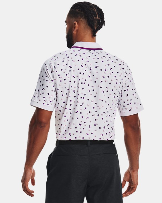 Men's UA Iso-Chill Floral Polo, White, pdpMainDesktop image number 1